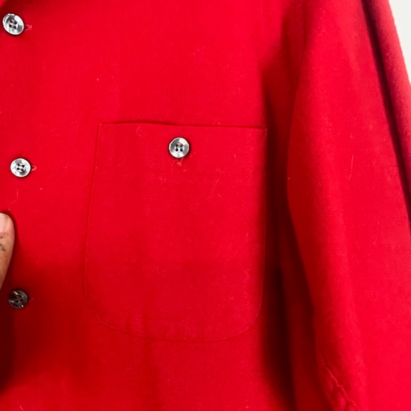Vintage Pendleton Red Wool Flannel Button Down Shirt/Jacket Size XL - Picture 3 of 6